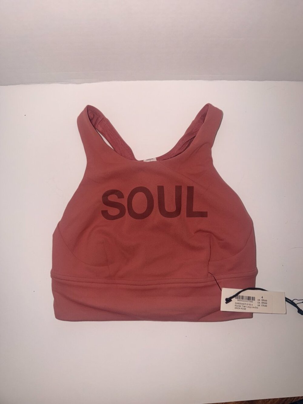 Lululemon x SoulCycle Wunder Train Long-Line Bra Sz 4